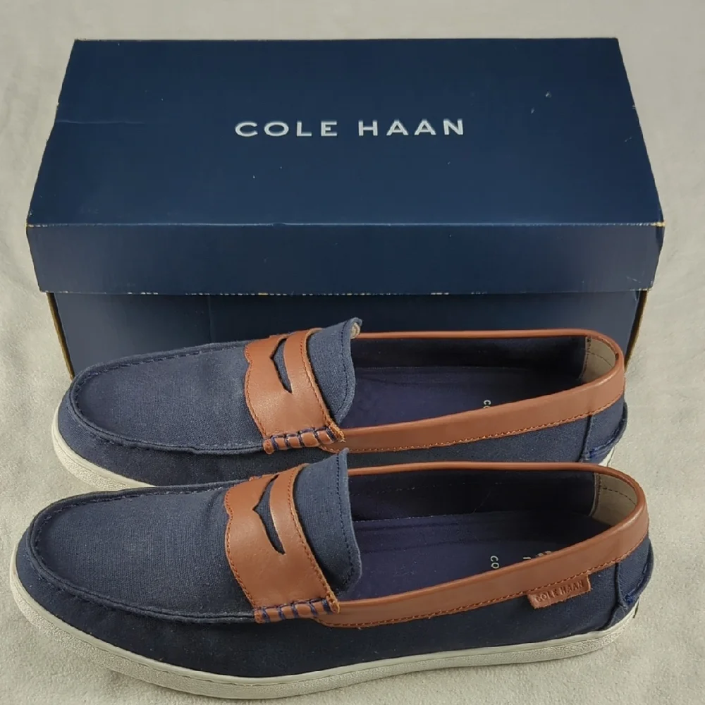 Cole Haan Nantucket Loafer II Navy Handstain Mens Size 13 With Box